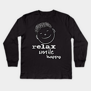 smile be happy Kids Long Sleeve T-Shirt